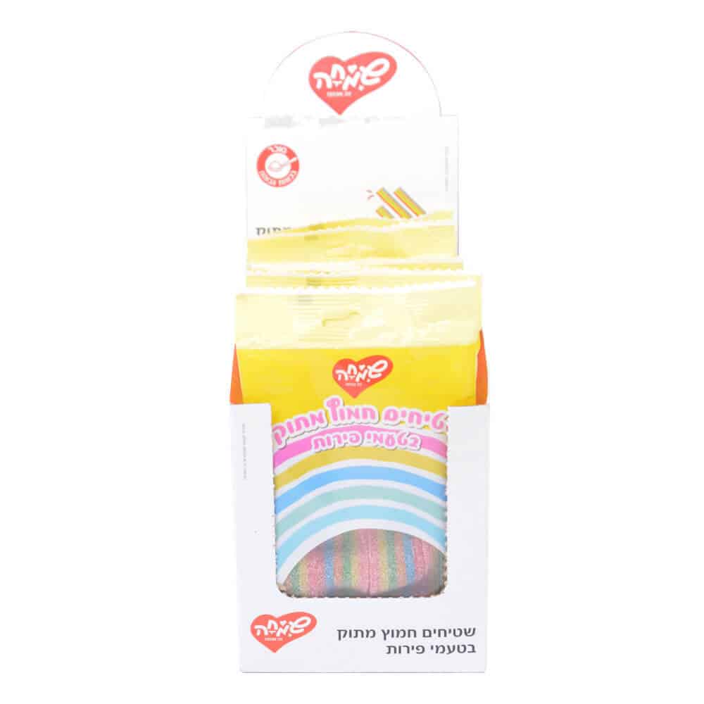 ממתק ליקריץ שטיחים 100 ג' – פירות צבעוני- פסטל 8*12