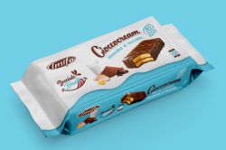 עוגה ספוג מצופה קרם קקאו 300 גרם